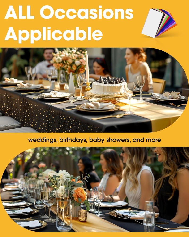 Graduation Decorations Table Cloth for Rectangle Table and Table Runner Set - 3+