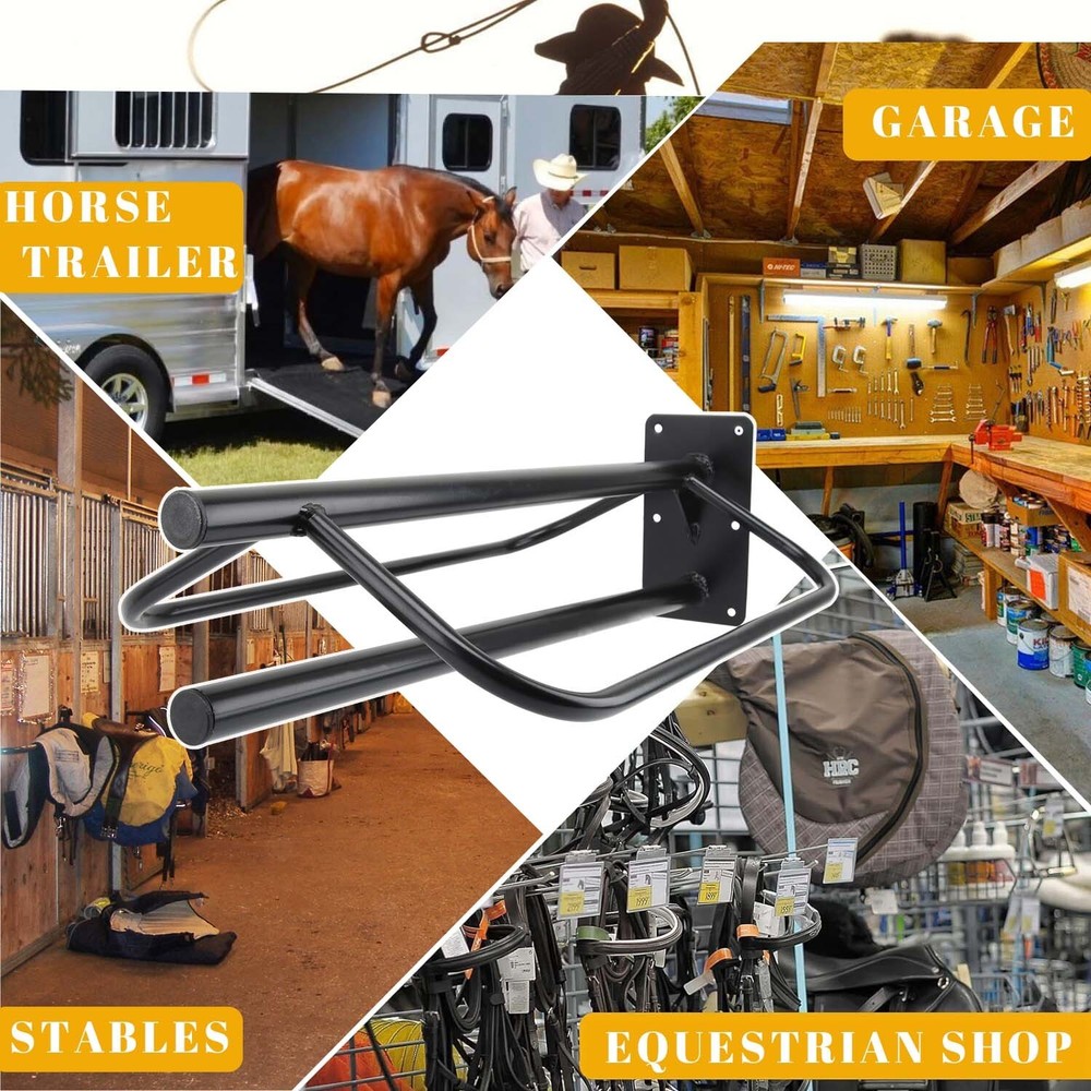 2 Pcs Saddle Rack Wall Mount Saddle Stand Saddle Pad Rack Horse Tack Storage