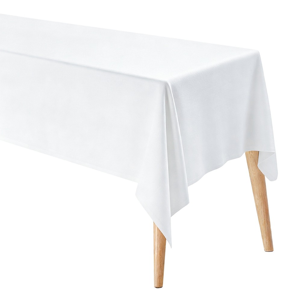 150x300cm Rectangle Tablecloth, Thickened Polyester Table Cloth Pure White