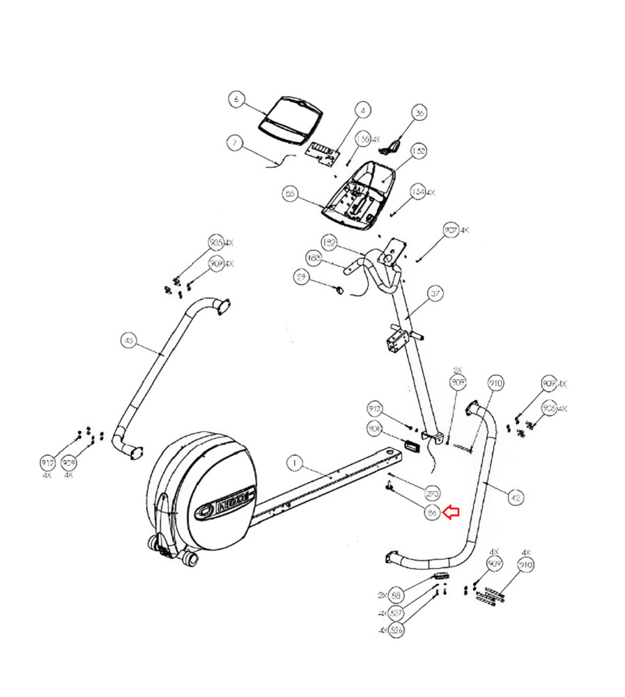 Precor Elliptical Leveling Foot Leveler 11406-103