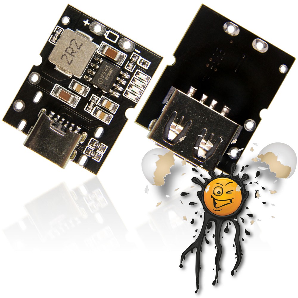 IP-5305 5V USB-C Boost Step Down Charge Controller Charger Module Li Ion 18650 4.2-4.4V