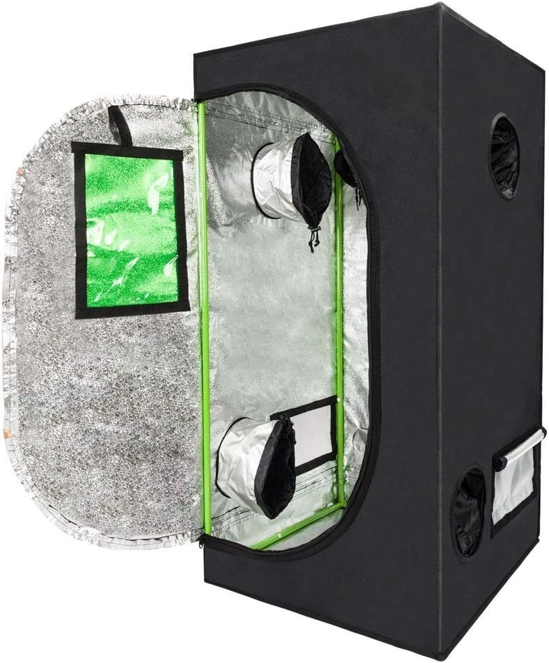 Environmentally Friendly 24'' Hydroponic Grow Tent with 95% Reflective Lining