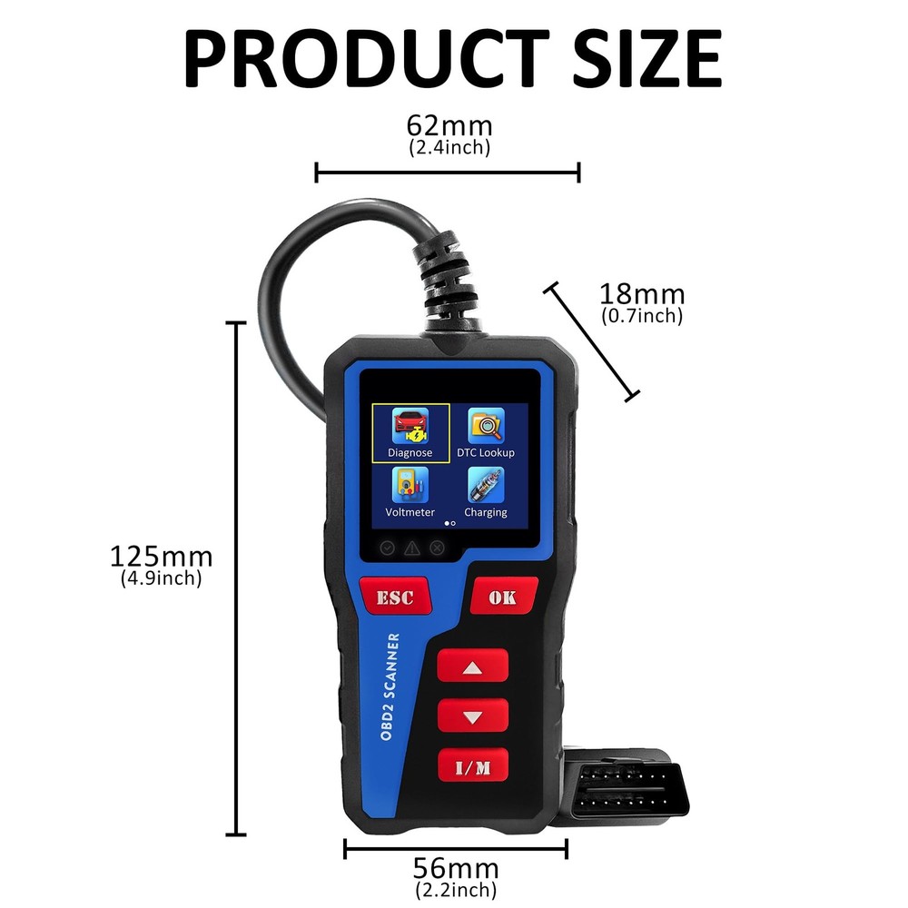 AT300 Car Code Reader Code Scanner Check Engine Fault for All OBDII Protocol