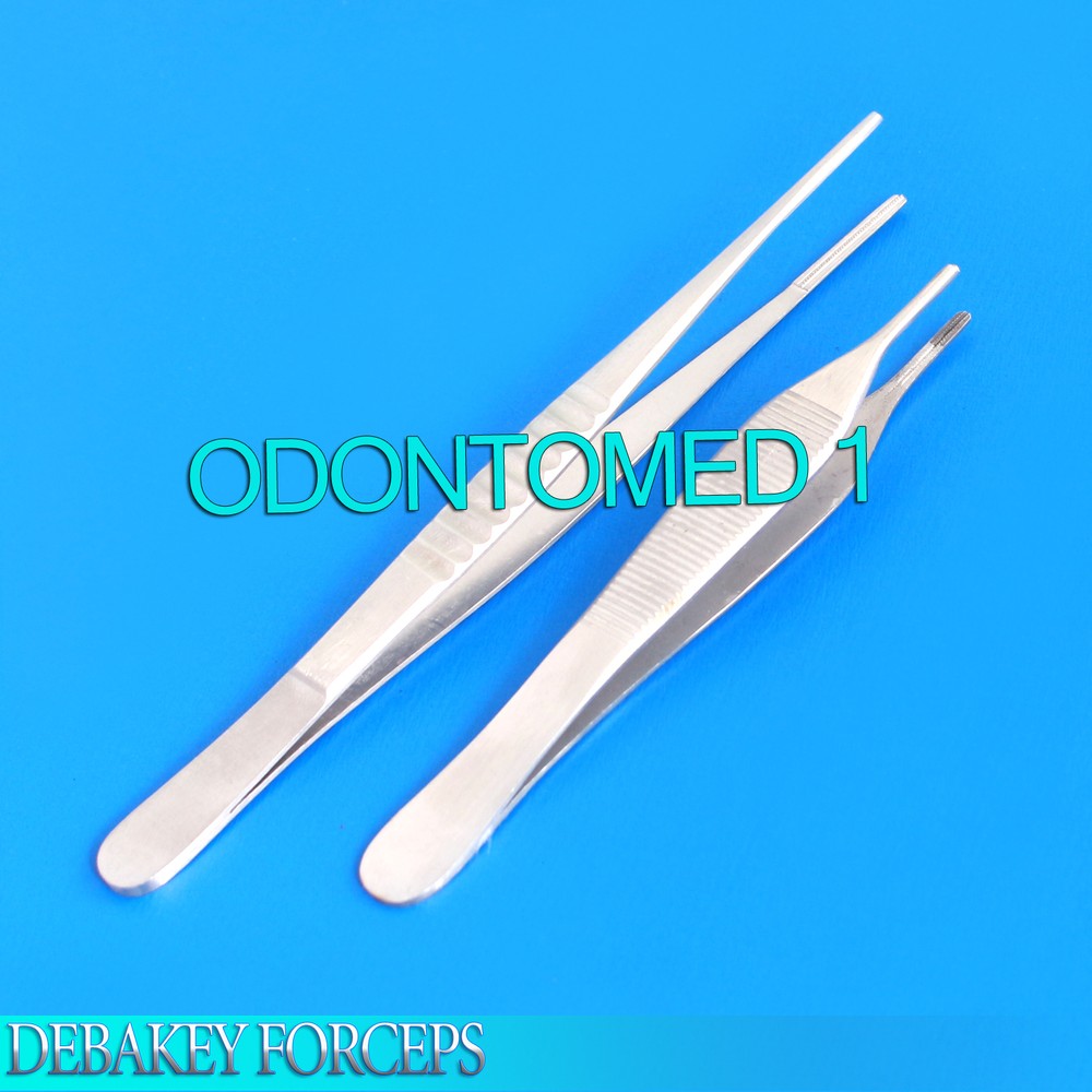 2 ASSORTED DEBAKEY FORCEPS SURGICAL DENTAL ATRAUMATIC