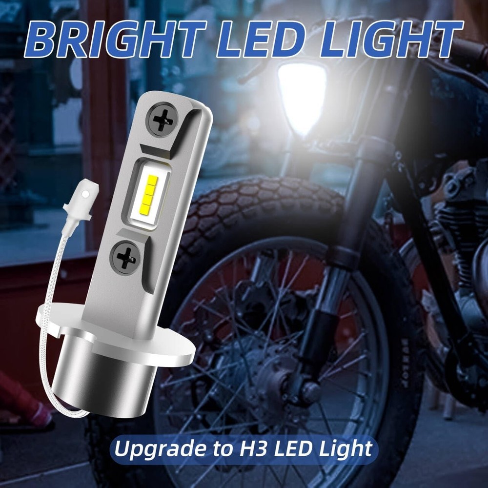 Vintage Motorcycle Chrome Headlight Triangle Front Spotlight Universal Fit