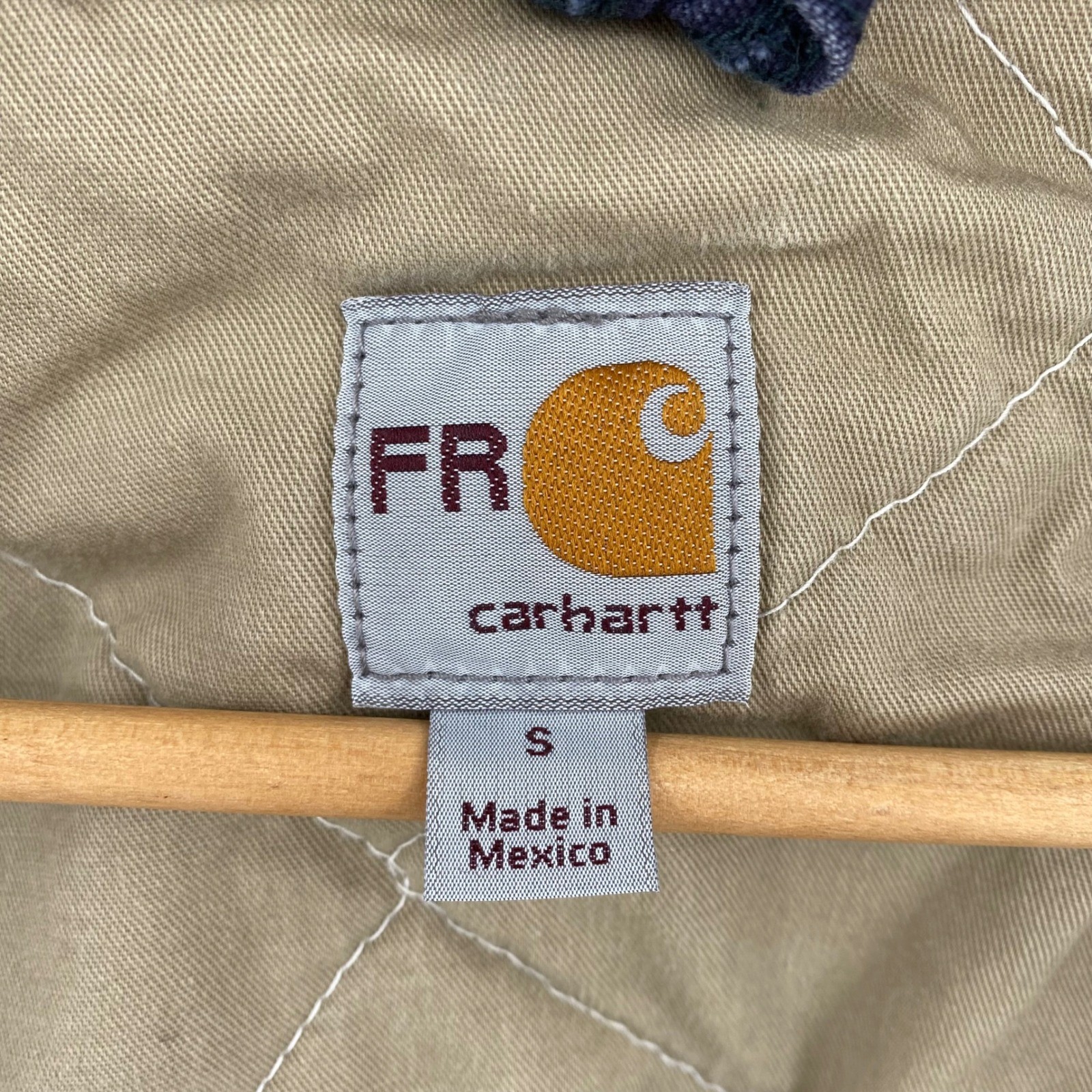 Carhartt FR Flame Resistant Hooded Jacket Mens Small Navy Blue Vintage Workwear