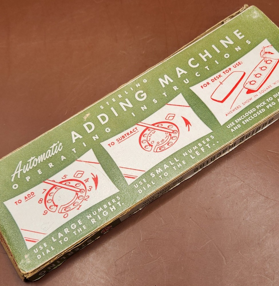 Vintage Sterling No. 565 Add-It Dial-A-Matic Automatic Adding Machine w/...