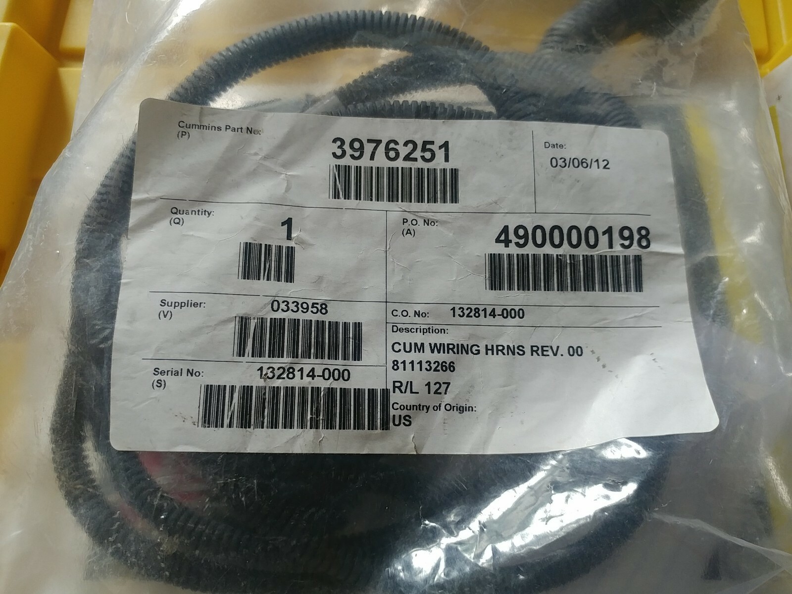 3976251 Cummins Marine Harness