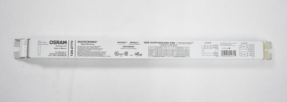 OSRAM QuickTronic 2 Lamp Programmed Rapid Start T5HO Electronic Ballast