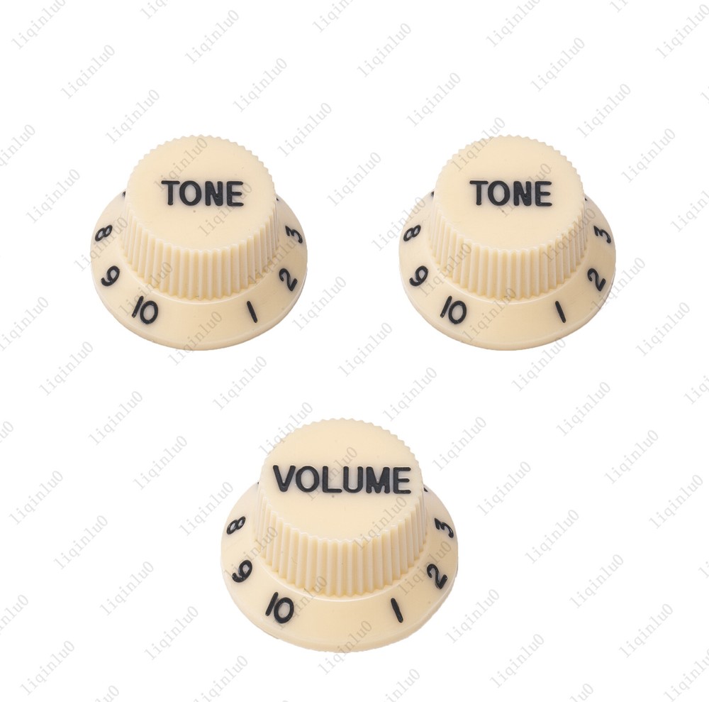 Cream /Black Numbers ST Electirc Guitar Knobs Volume Tone Knob For Stratocaster