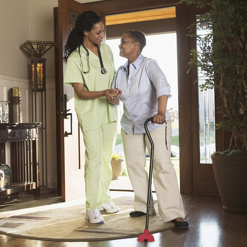 Cane Tips, Self Standing Quad Base Replacement for Walking and Folding Canes,...