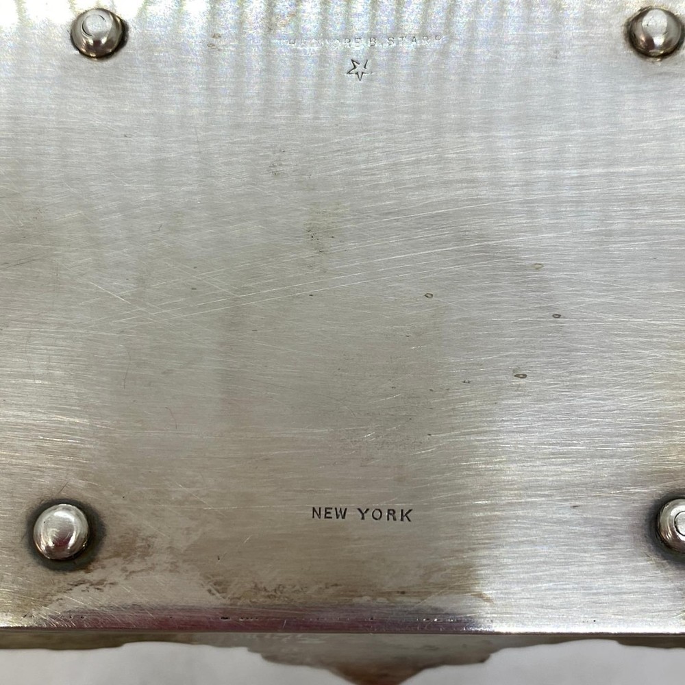 Sterling Silver Crystal Double Ink Stand Theodore B. Starr