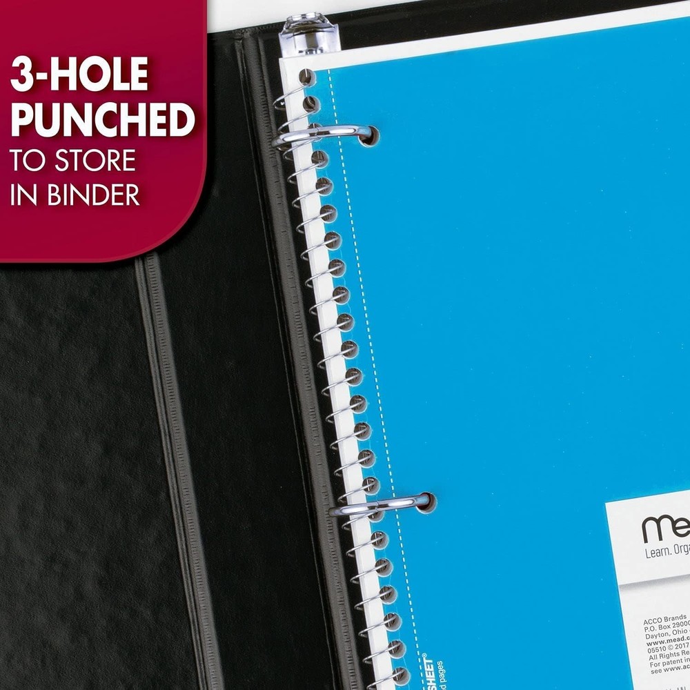 1 Subject Spiral Notebooks, 24 Pack, Wide Ruled, Assorted