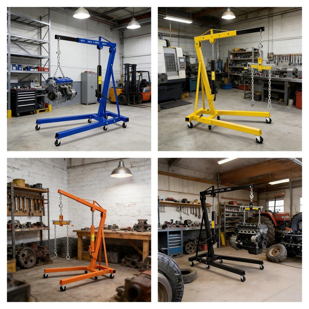 2 Ton Engine Hoist Folding Cherry Picker Engine Hoist with Lever Engine Crane