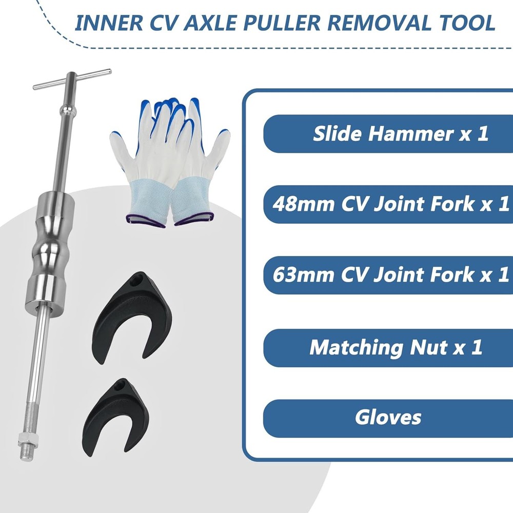 Inner CV Axle Puller Tool Set with 5/8"-18 Slide Hammer & Adapter Front Wheel