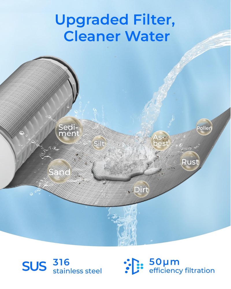 50 Micron Spin Down Sediment Whole House Water Filter System