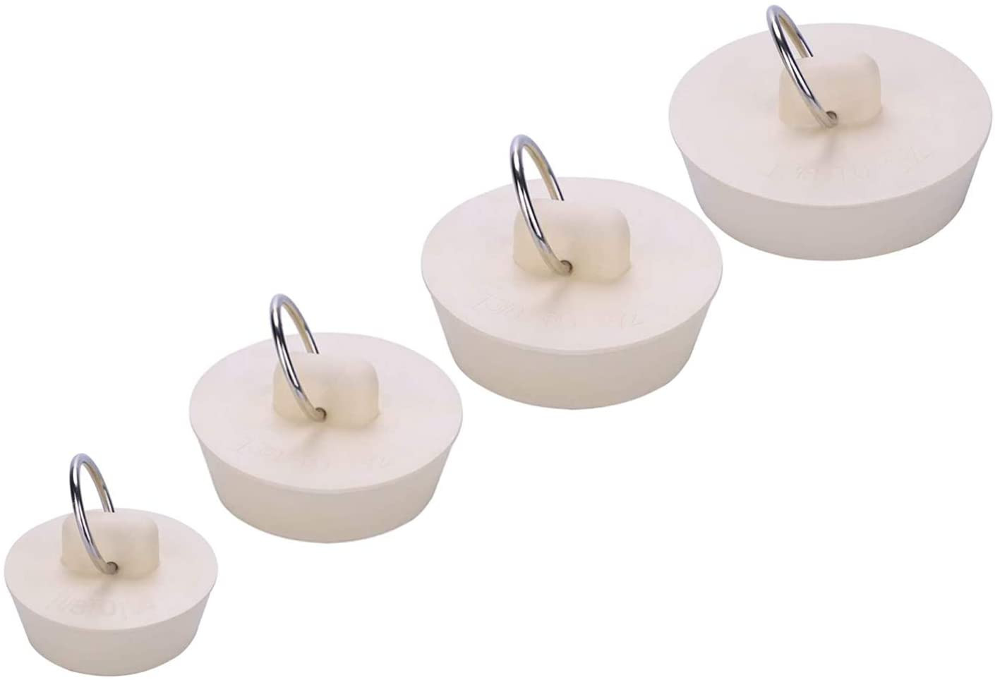 4-PCS BATH TUB DRAIN STOPPERS Bathtub Kitchen Sink Plug Rubber Water Seal Plugs