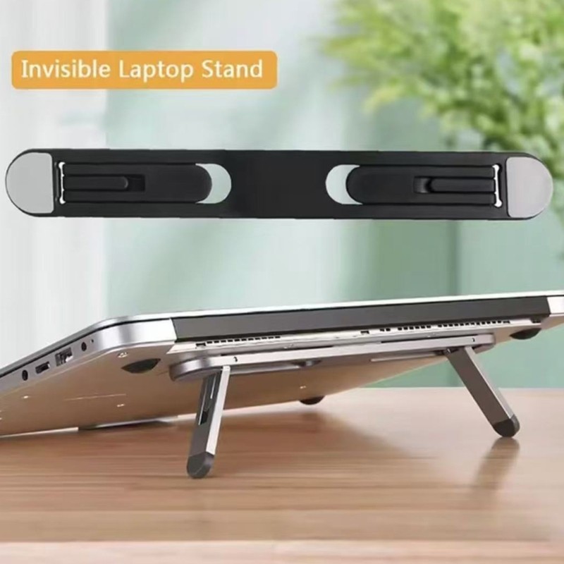 Computer Holder Stand With Convenient Foldable Feature Risers Brackets To