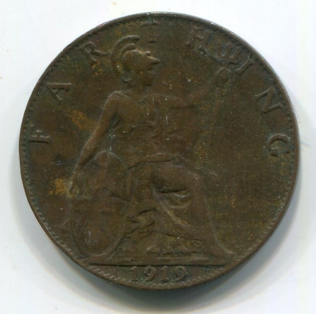 Foreign Coin - Great Britain - One Farthing 1919