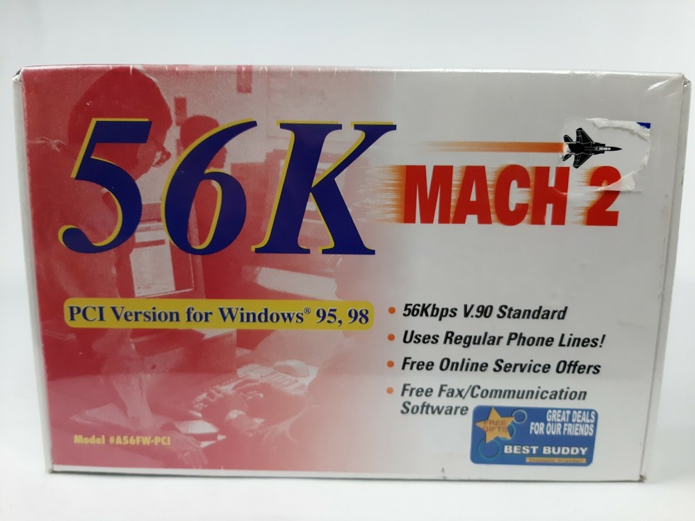 56K MACH 2 INTERNAL DATA/FAX MODEM PCI VERSION FOR WINDOWS 95, 98 NEW & SEALED