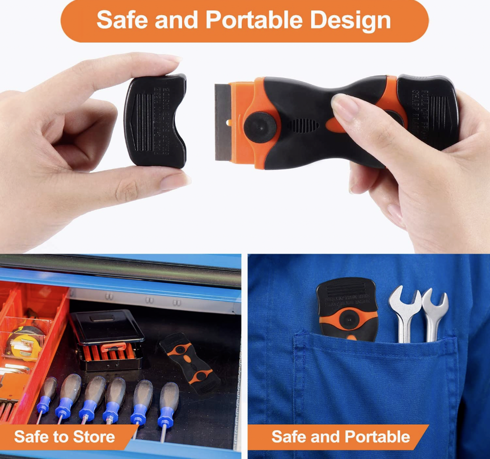 Razor Blade Scraper Tool Set Double Edge Scraper Tool Labels Stickers Glass US