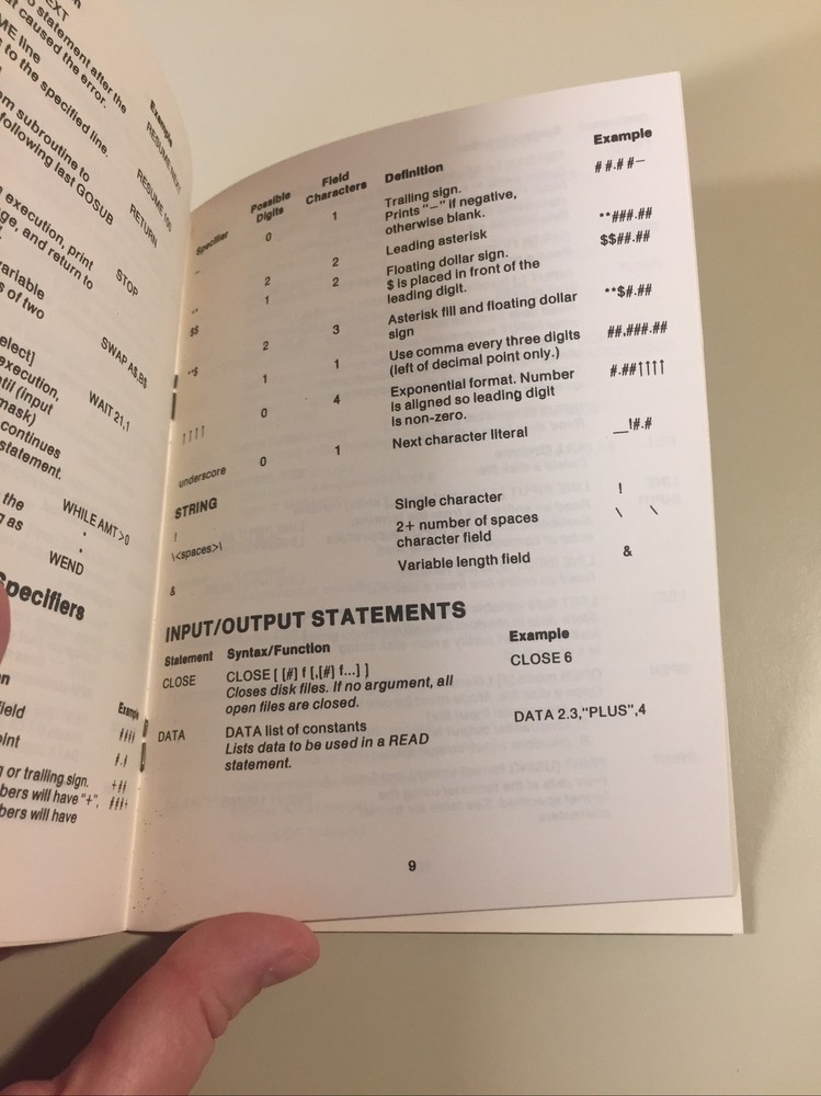 Vintage 1981 KAYPRO Microsoft BASIC Software Manual (NO DISK)