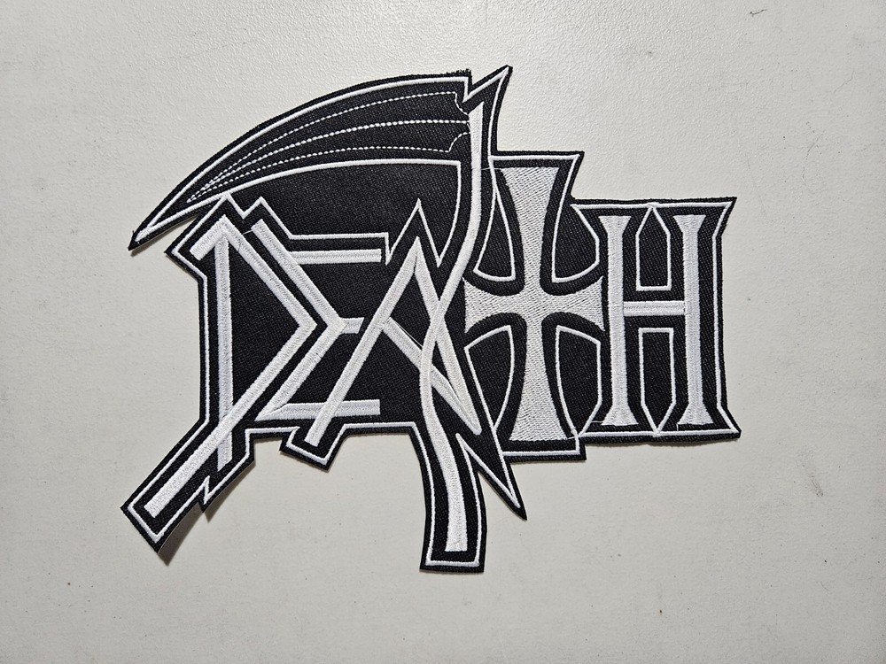 JUDAS PRIEST,SEW ON WHITE EMBROIDERED LARGE BACK PATCH