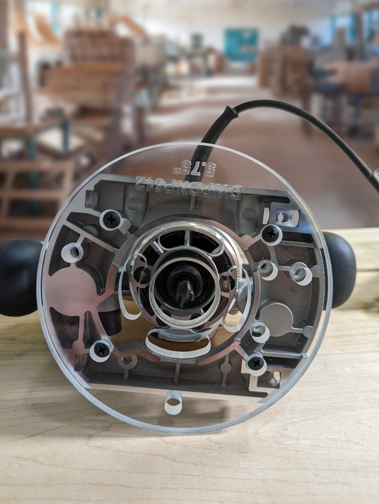 5.75" Circle baseplate upgrade with bushing compatibility for Dewalt DNP612