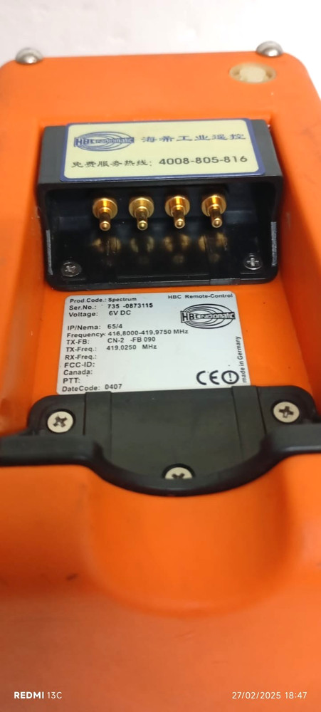 HBC Radiomatic Spectrum Remote Control Transmitter 6V DC