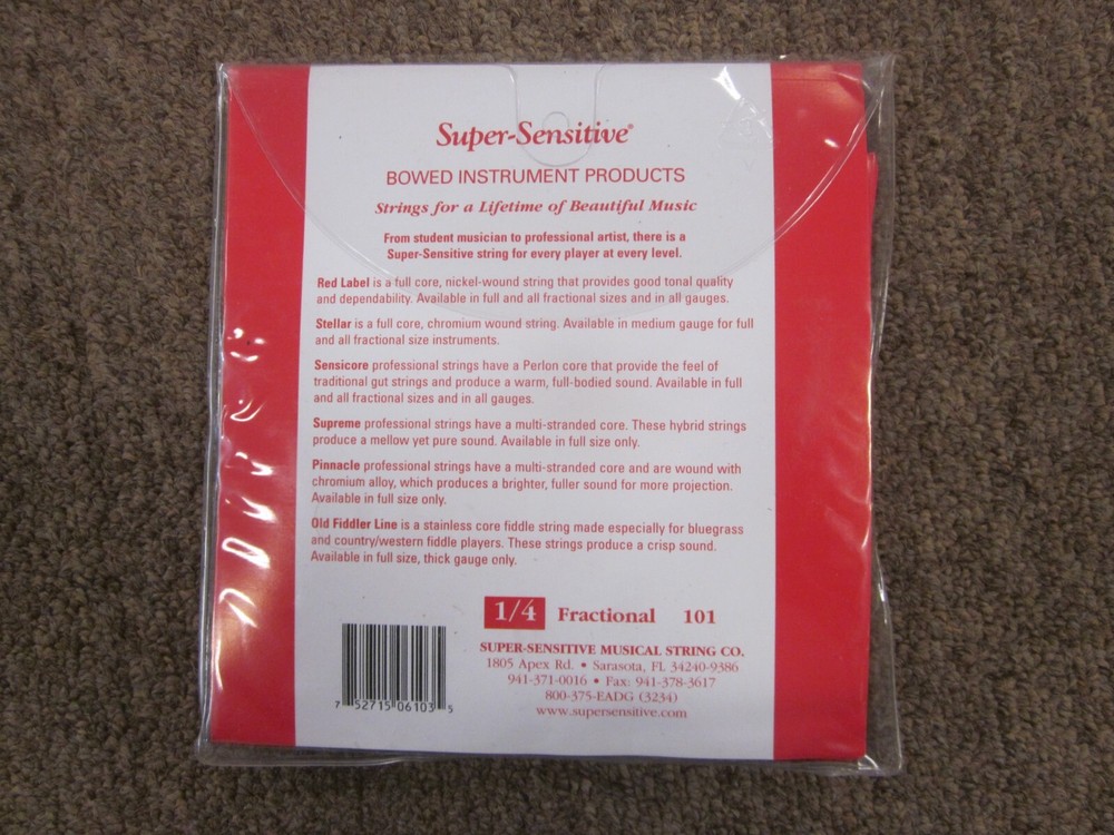 Red Label Cello String Set 1/4 size