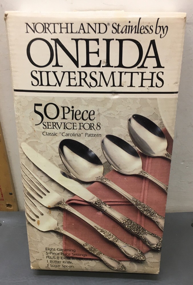 Oneida Silversmith Norhland Silversmith 50 Pc Set Missing 5 Utensils, Carolina