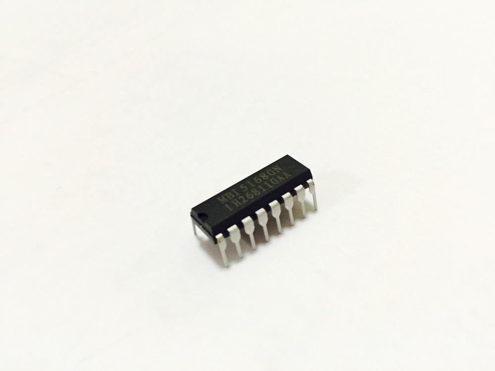 MBI5168GN  LED Driver 8-Segment CMOS  16-Pin DIP