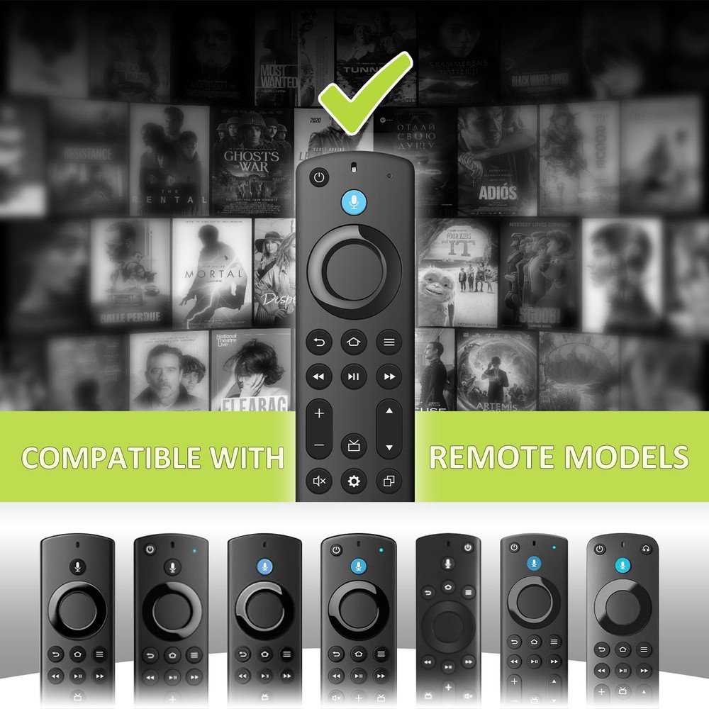 Replacement Remote Control for Fire Smart TV Voice Remote-HU, Black