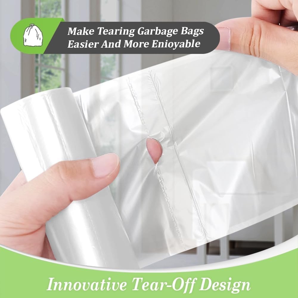 4 Gallon Trash Bags 120 Count Clear Small Plastic Garbage Bags for Kitchen