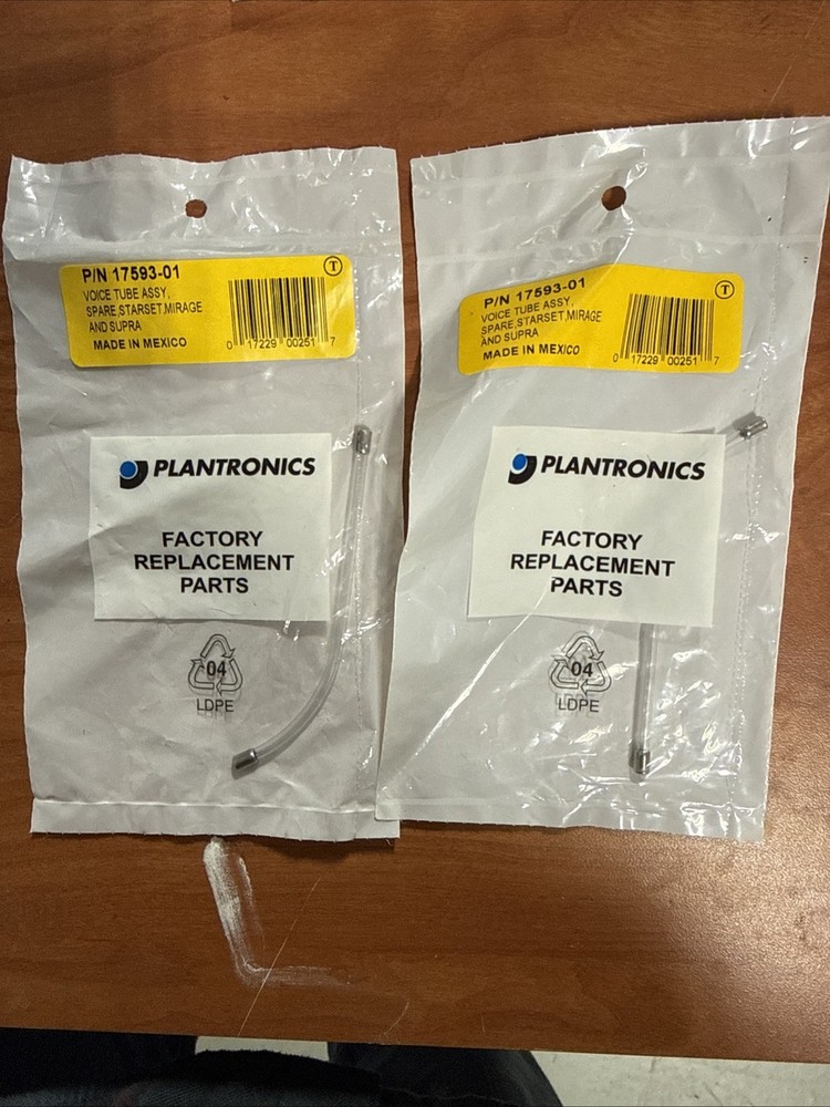 Plantronics 17593-20 Replacement Voice Tubes (CLEAR)