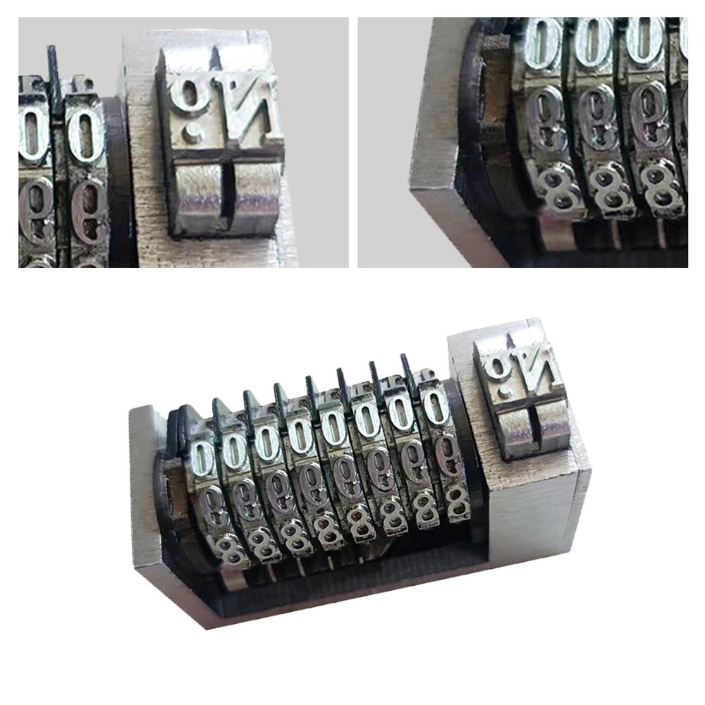6 Digits Numbering Machine Forward for Letterpress Number Coding 4X8 CiceroIf