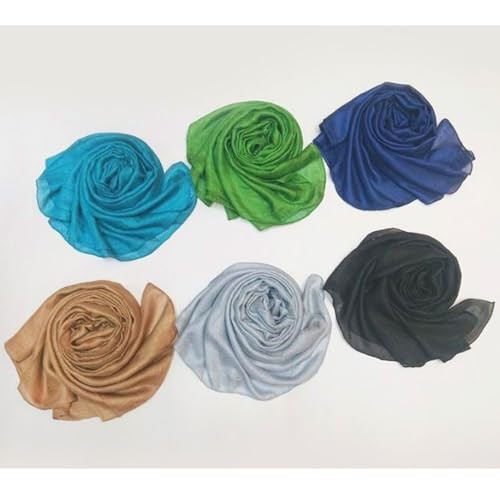 Scarves for Women Lightweight Sheen Scarf Elegant Pashmina Shawls and D-brown