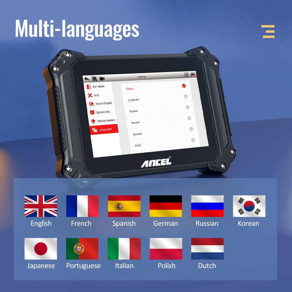 ANCEL V6 Bi-directional Scanner OBD2 Diagnostic Scan Tool Full System Key Coding
