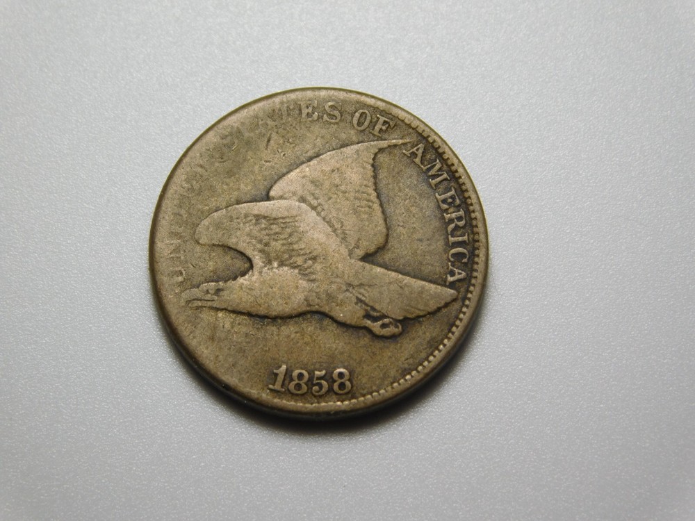 VINTAGE US COINS 1858 FLYING EAGLE LARGE LETTERS CENT COIN
