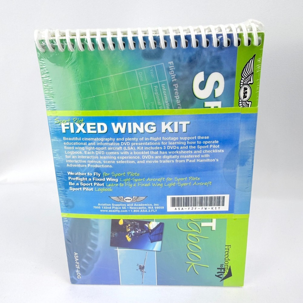 asa Fixed Wing Kit with DVDs and Log Book New