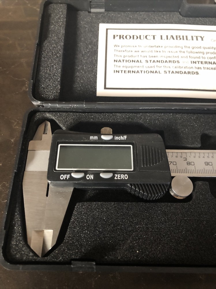 Vintage Digital Caliper National Conversion Table Plastic Box High Precision