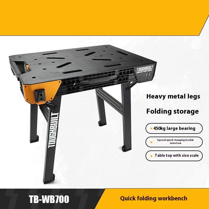 Quick Fold Storage Workbench Heavy Duty with Scale Construction Tabletop