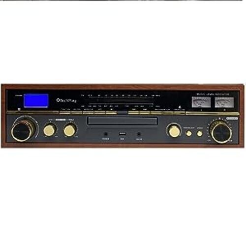 TECHPLAY COMMANDER BLACK RECORD PLAYER STEREO SYSTEM TURNTABLE BLUETOOTH CD MP3