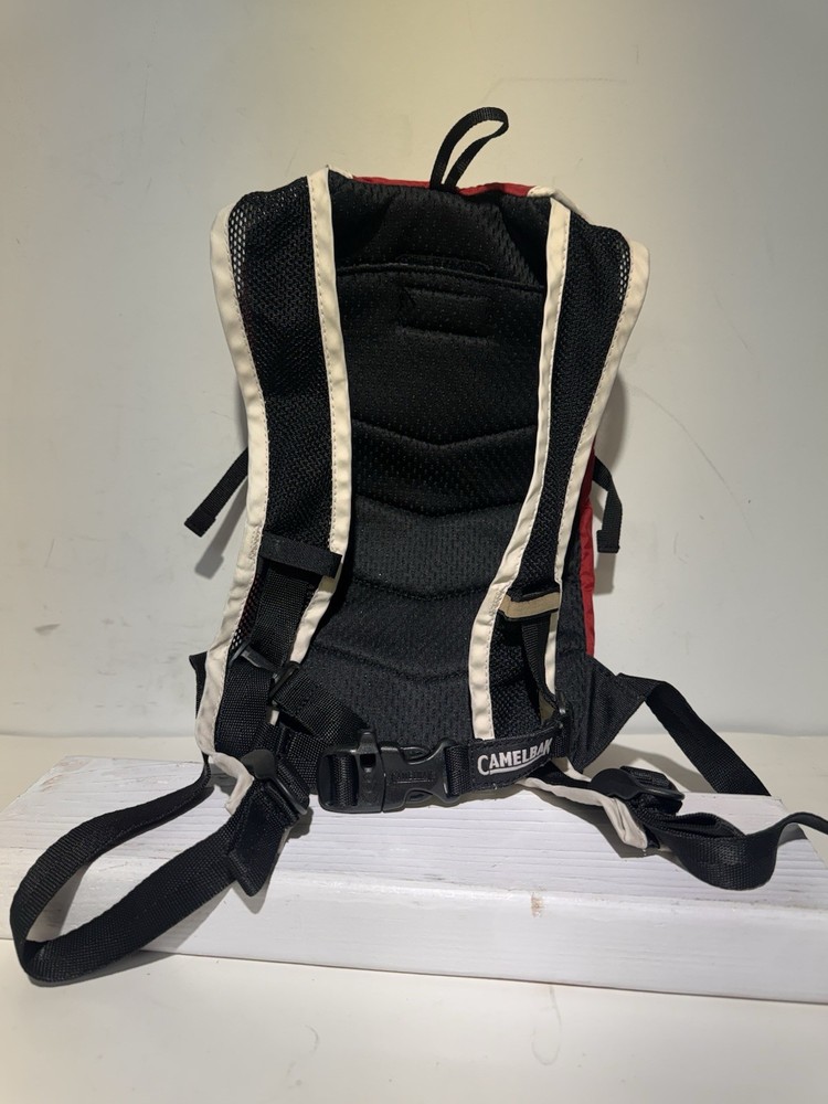 Camelback Backpack Hydration Pack Mini Mule Red W /White Flames NO BLADDER