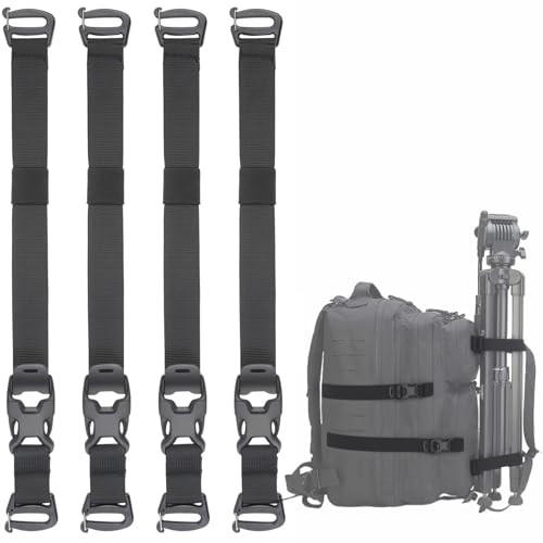 Tactical Molle System Backpack Straps - Adjustable 20.8" Pack Attachment 4 PCS