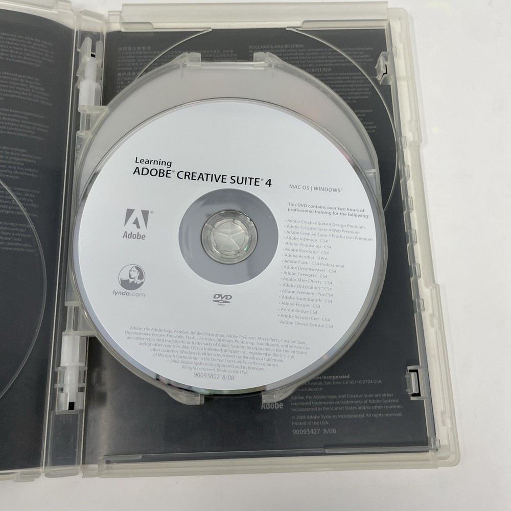 Adobe Creative Suite 4 CS4 Design Premium MacOS Used NO Serial # Activation Code