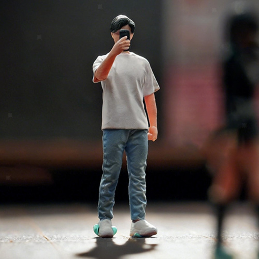 1/64 Scale Boy Miniature Figure Collections Tiny Mini Model Sand Table Decor