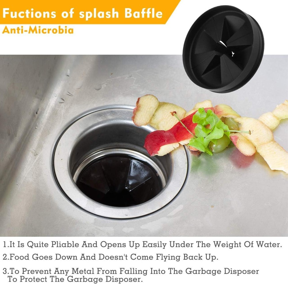 Sink Splash Guard Disposal Baffle