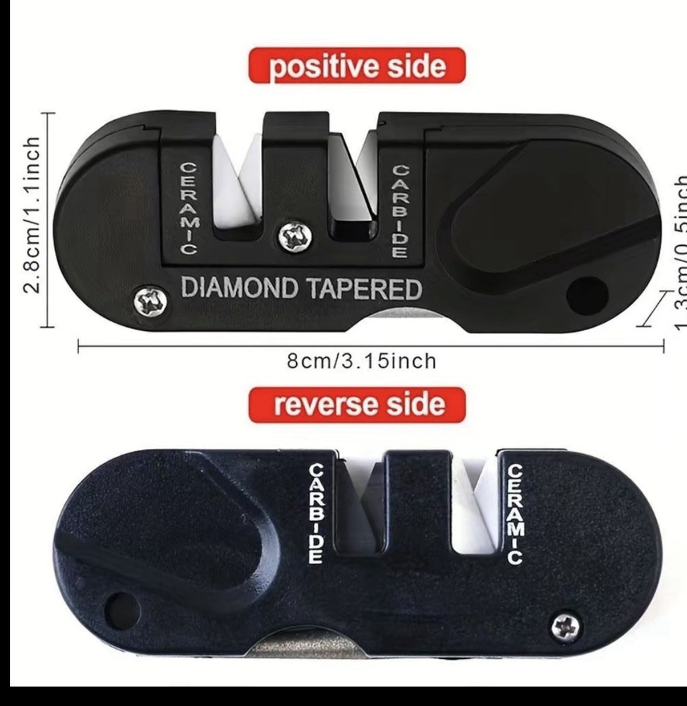 Knife Sharpener with File for Serrated Blades