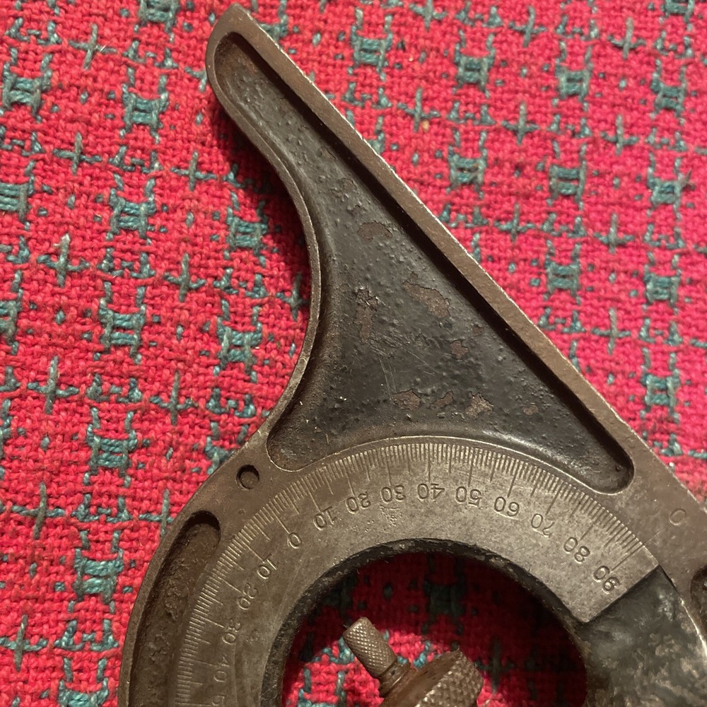 Brown & Sharpe Combination Square Protractor Head Machinist Tool USA